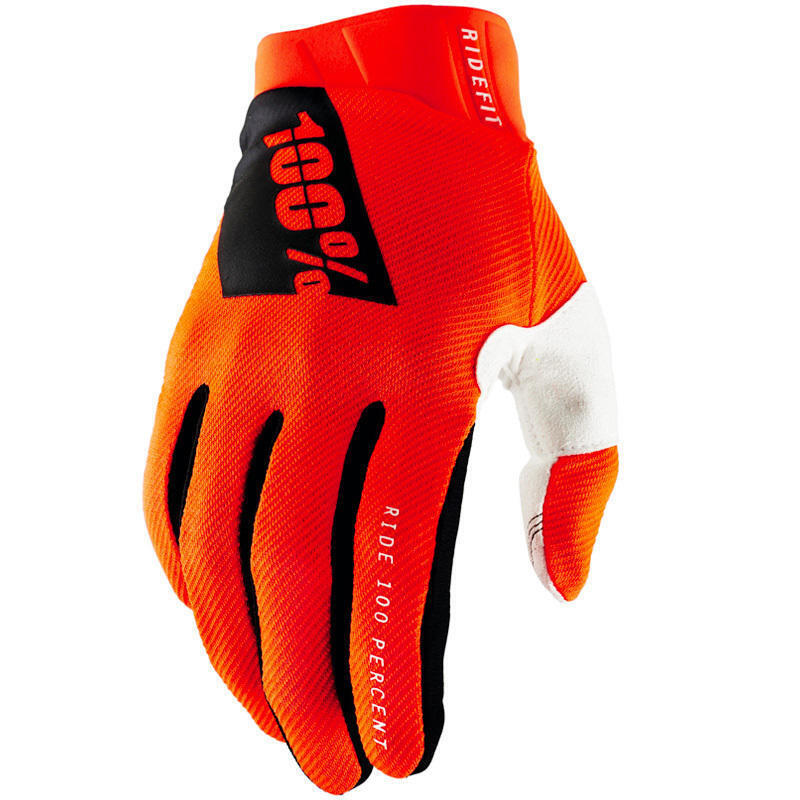 Gants cross 100% Ridefit Orange Fluo