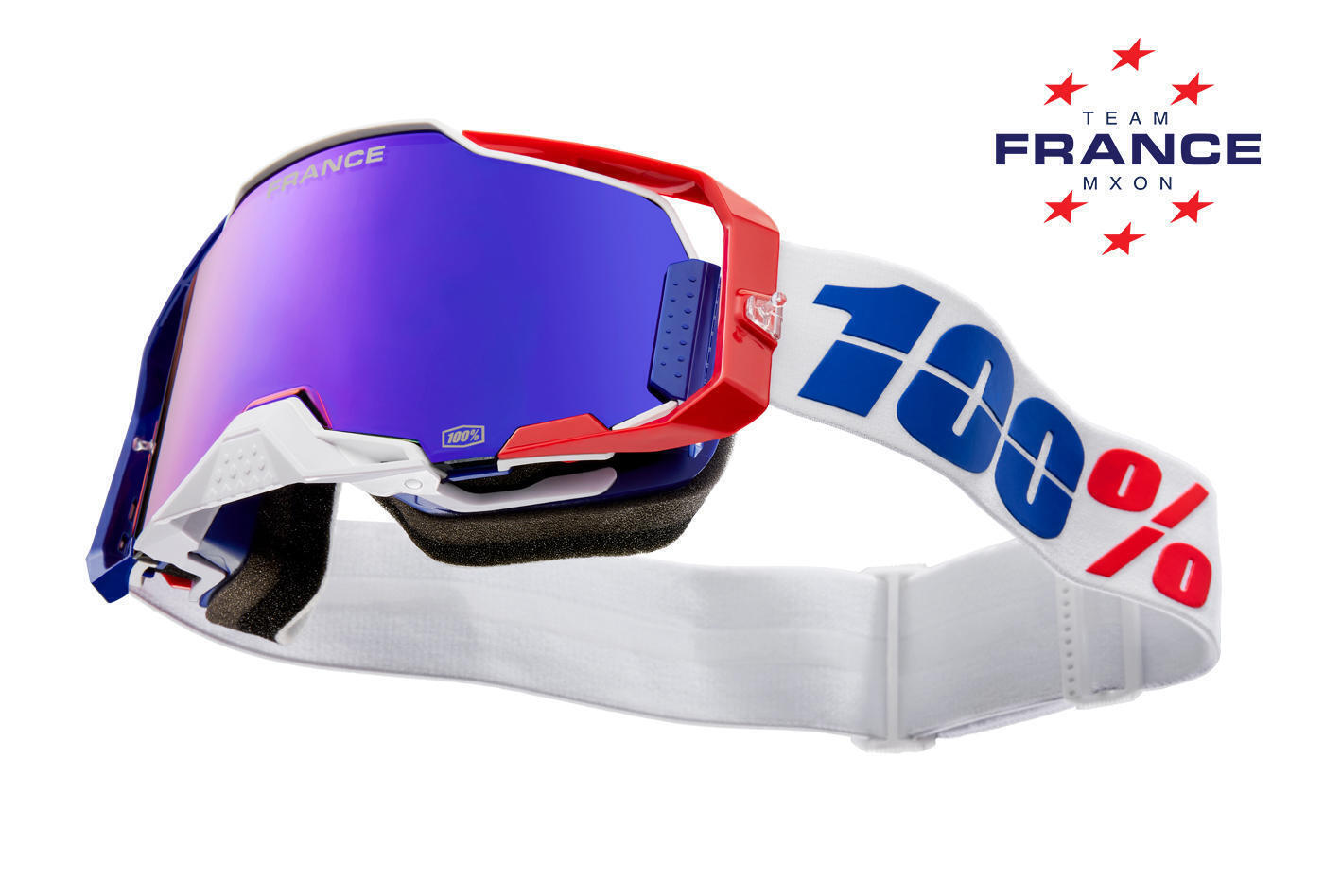 Masque cross 100% Armega Team France MXDN - Ecran Mirror (6)