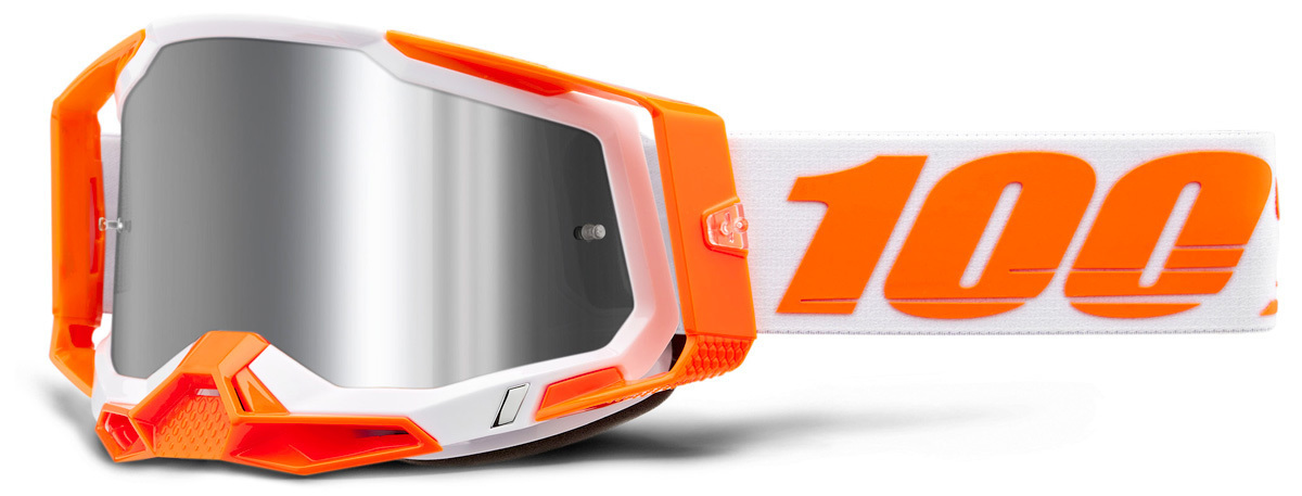 Masque cross 100% Racecraft 2 Orange - Ecran Mirror