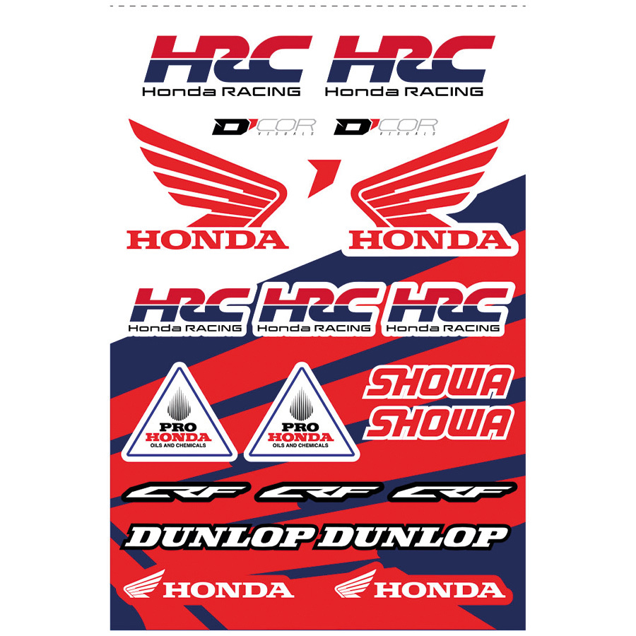 Planche d'autocollants D'Cor Visuals Honda HRC