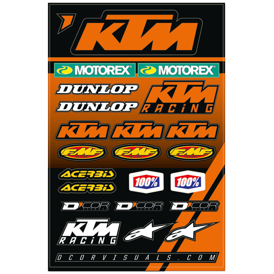 Planche d'autocollants D'Cor Visuals KTM Racing