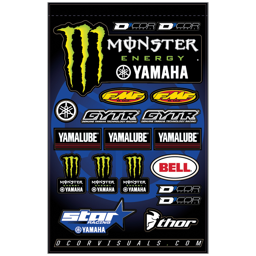 Planche d'autocollants D'Cor Visuals Monster Yamaha Star Racing